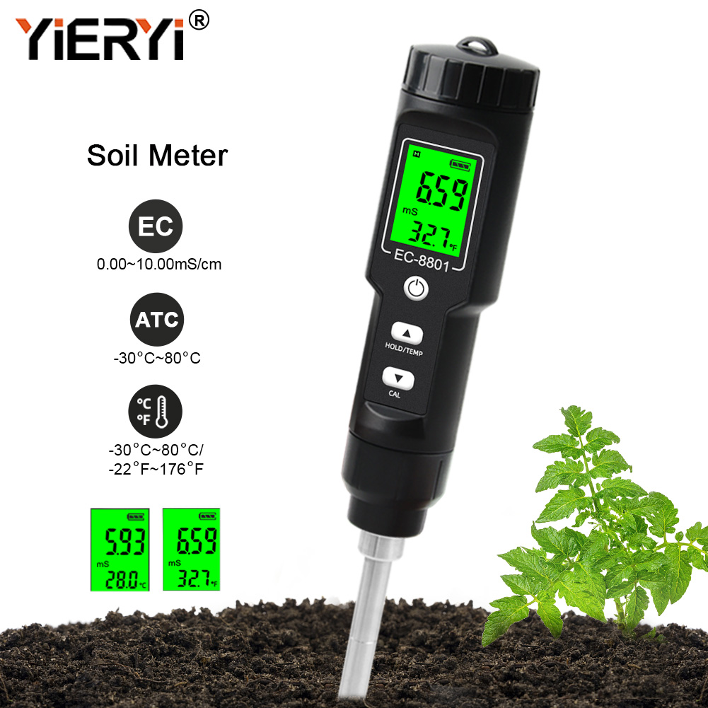 Agriculture Farming Hand Tools - Yieryi EC/TEMP probador de suelo 0,00-10,00