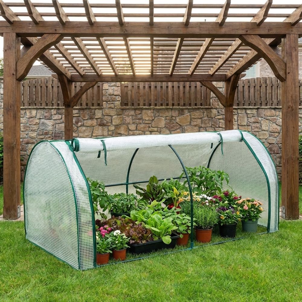 Greenhouse Plastic Film - Mini Invernadero Transparente para Plantas, Cubierta