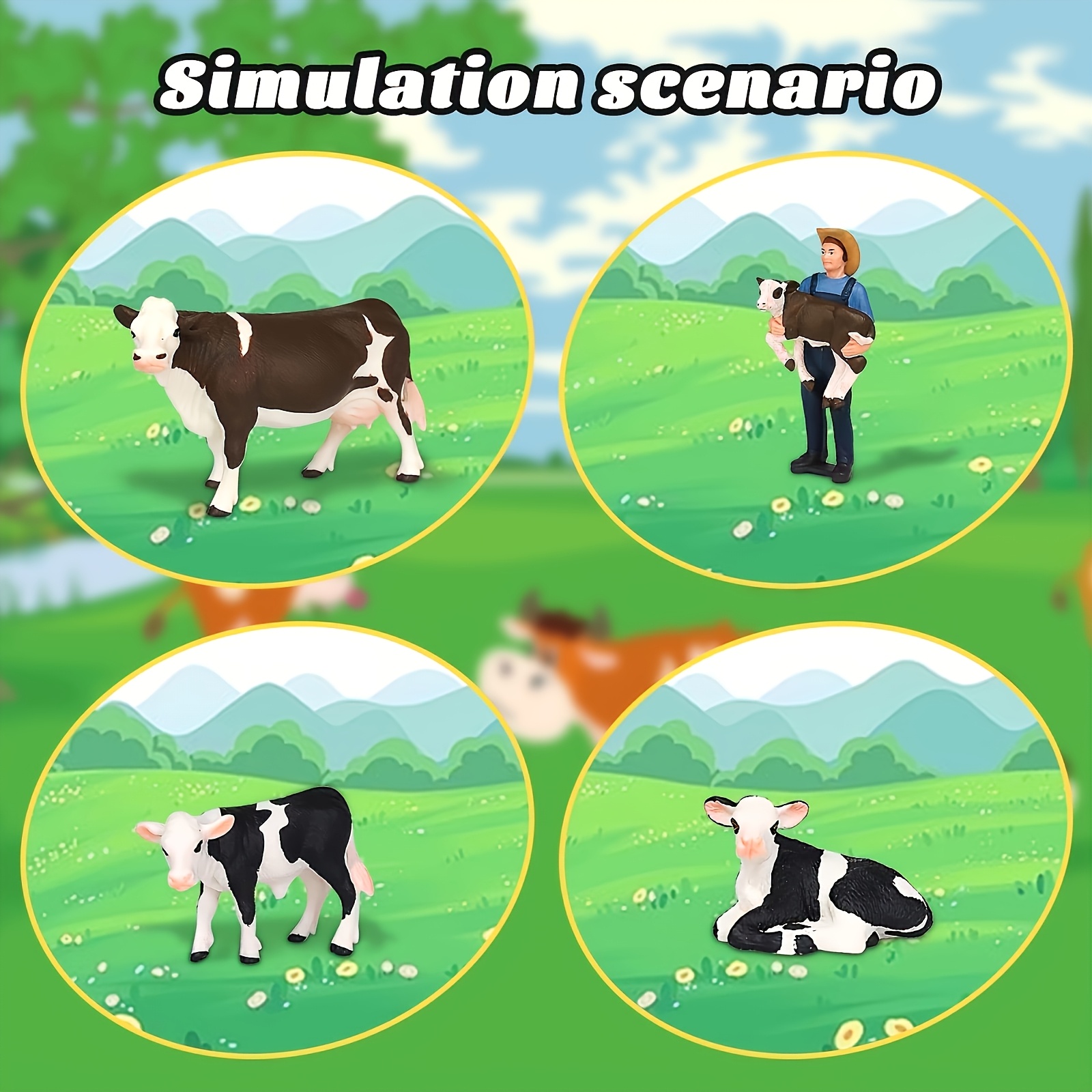 Set de 4 Figuras de Granjeros  - Agriculture Farming Education reseña y precio